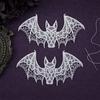 Stilvolle Aufnäher Dekorationen 2 Stück Halloween Fledermaus Bestickter Aufnäher, Spitze Gotisches Flügel Design DIY Kleidung Aufnäher Abzeichen, für Rucksäcke Jeans Jacken