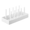 Yamazaki Jitsugyo Under Sink Width Adjustment Pot Lid & Frying Pan Storage Stand W32 White W32 X D14.1 X H14cm Tower Sliding Divider Bar 1359