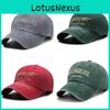 Water Washed Cotton Embroidered Baseball Cap With Adjustable Fit For Outdoor Sun Protection