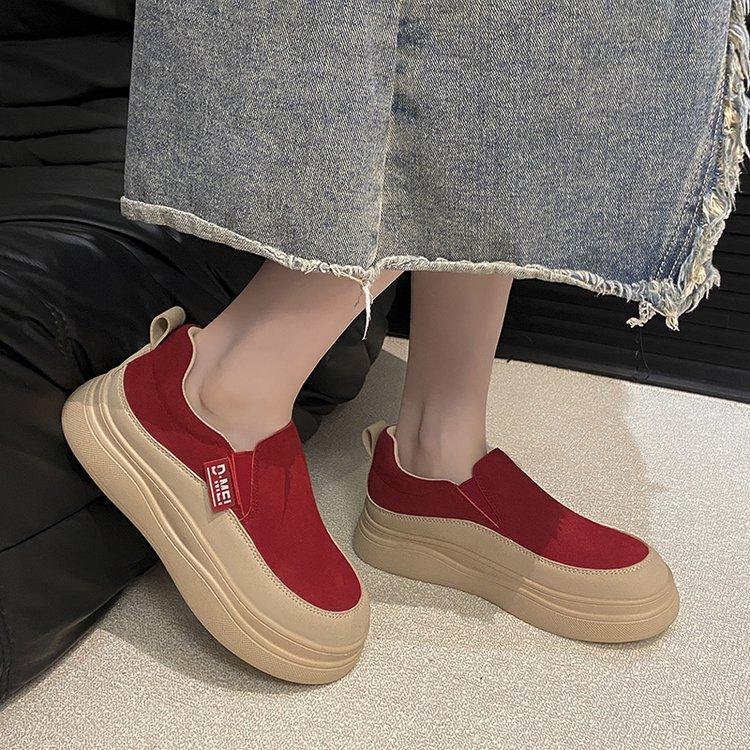 Leather Version~ 2025 Autumn New Versatile Casual Women's Shoes Comfortable Flat Bottom Round Head One Pedal Retro Single Shoes Women