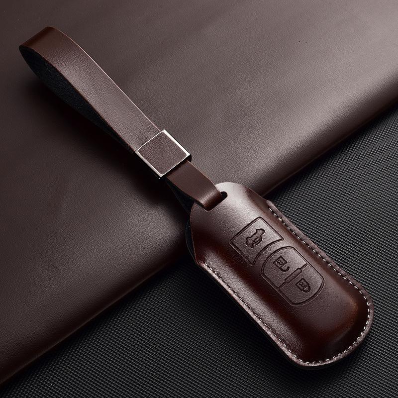Applicable To Mazda Onxera Leather Key Case CX4 Artez CX5 Horse 3 Shell CX30 Car CX3 Ruiyi X8 Buckle