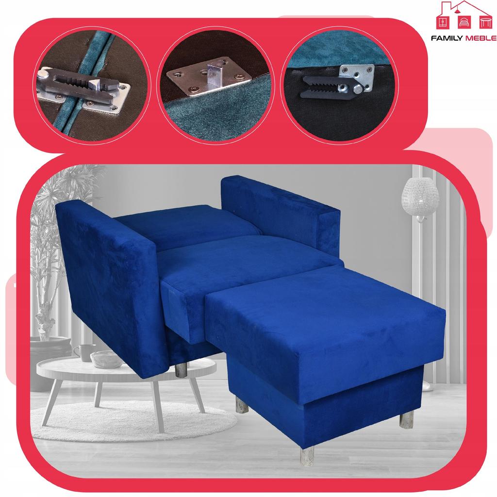 Alicja Lounge Set Sofa Armchairs Family Meble Blue