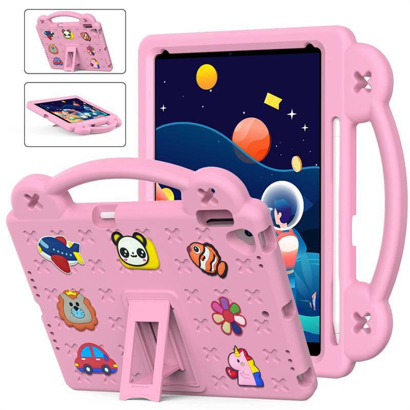 Kids Silicone IPad Case 10.2 2019-2021 9 8 Air 4 10.9 Pro 10.5 Shockproof Cartoon Handheld Cover With