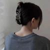 Silver Metal Geometric Shark Hair Clip for Thick Hair