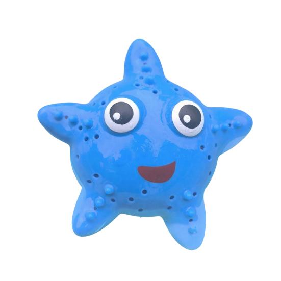 

Starfish Water Squirter for Kids Soft TPR Bath Pool Toy Cute Marine Animal Shape Squeeze to Spray Fun Summer Beach Shower Play for Toddlers Children синий