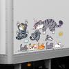 Funny Pet Cat Car Sticker Cat Scratch Car Decal Cute Lazy Cats Humor Bumper Decal Self-Adhesive Car Decoration Cat Theme Sticker