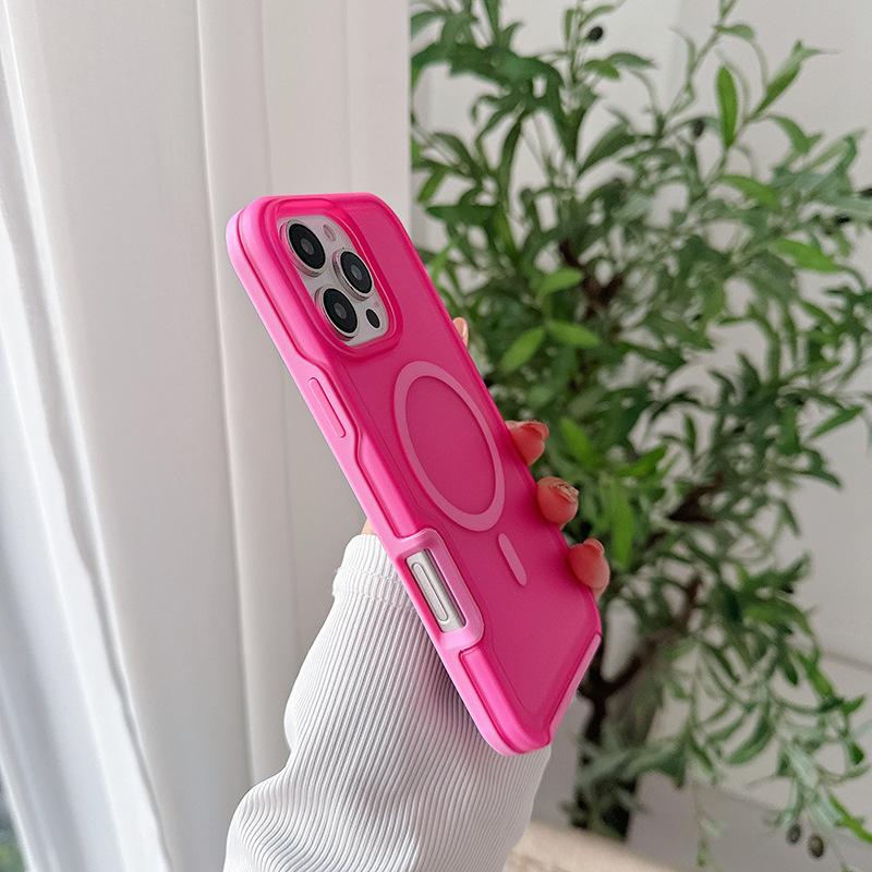 Magnetic Mobile Phone Case for IPhone16promax Skin Feel for Apple 16 All-inclusive Tpu Anti-fall N52 Strong Magnet