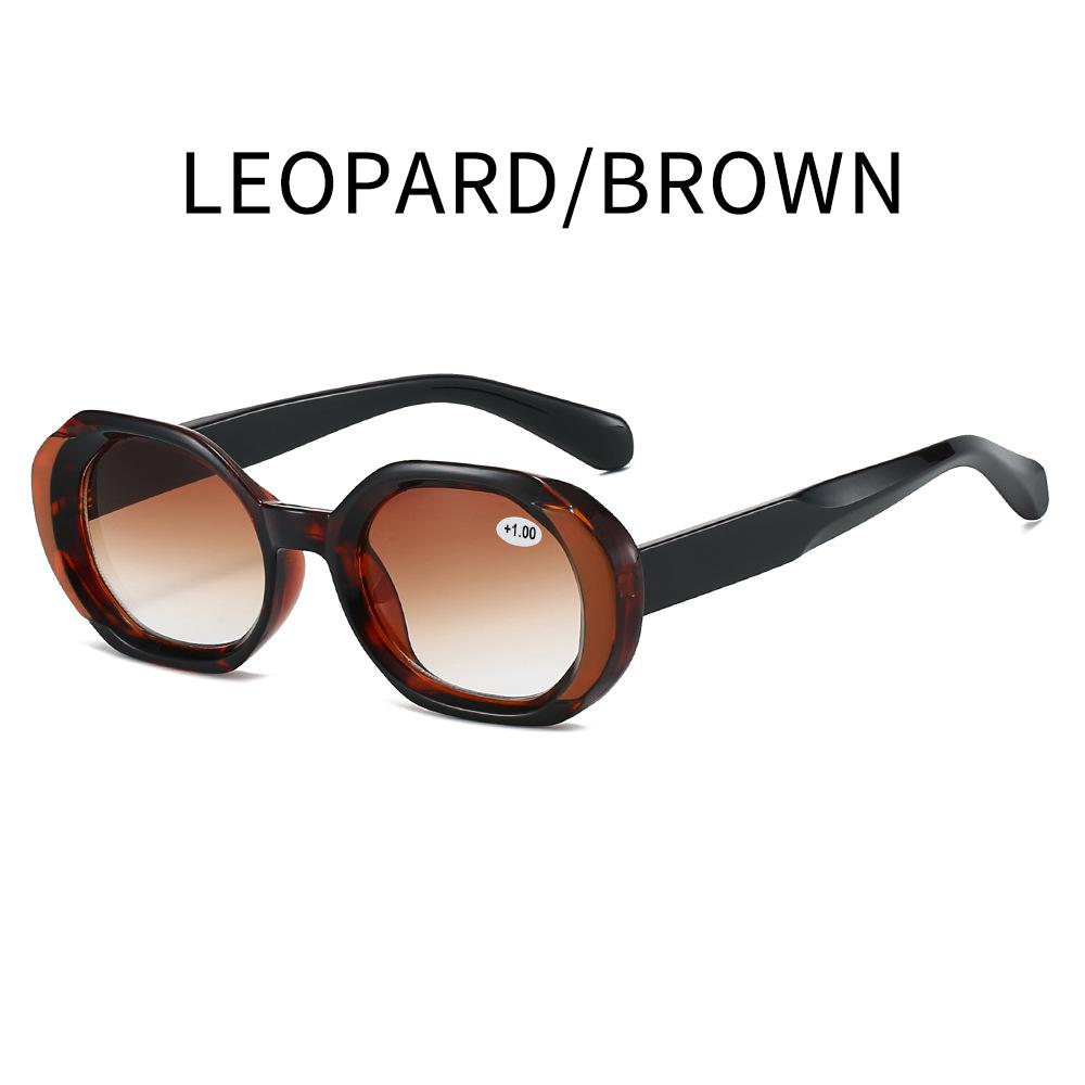 

2515 Brown Sun Reading Glasses Women S Japanese And Korean Tide Polygonal Sunglasses High Definition Presbyopia Glasses 0.00 - sunglasses