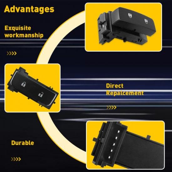 Power Door Switch Button Lock Left Side Fit Driver Chevrolet 2500 Silverado 3500