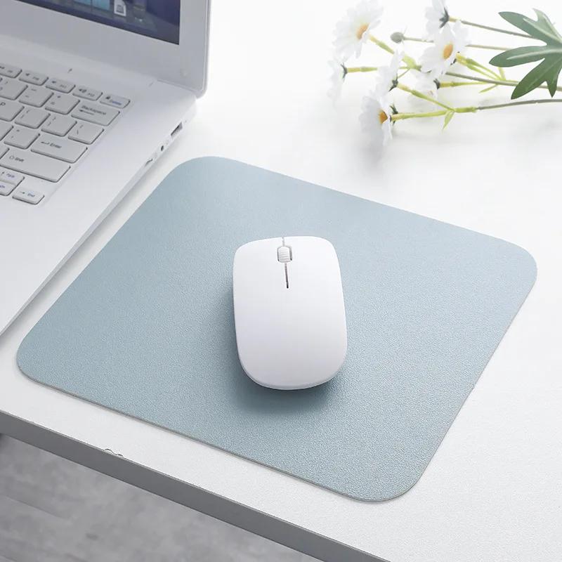 

Simple Solid Color PU Leather Mouse Mat Anti-slip Waterproof 23*20cm Mouse Pad School Supplies Office Accessories Desk Set