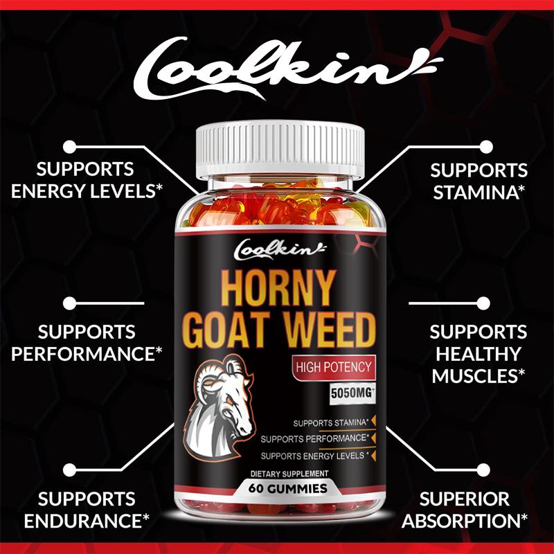 Coolkin Vysokokoncentrované gumové bonbony Epimedium, obsahující 5050 mg, dodávají energii a podporují fyzickou kondici.