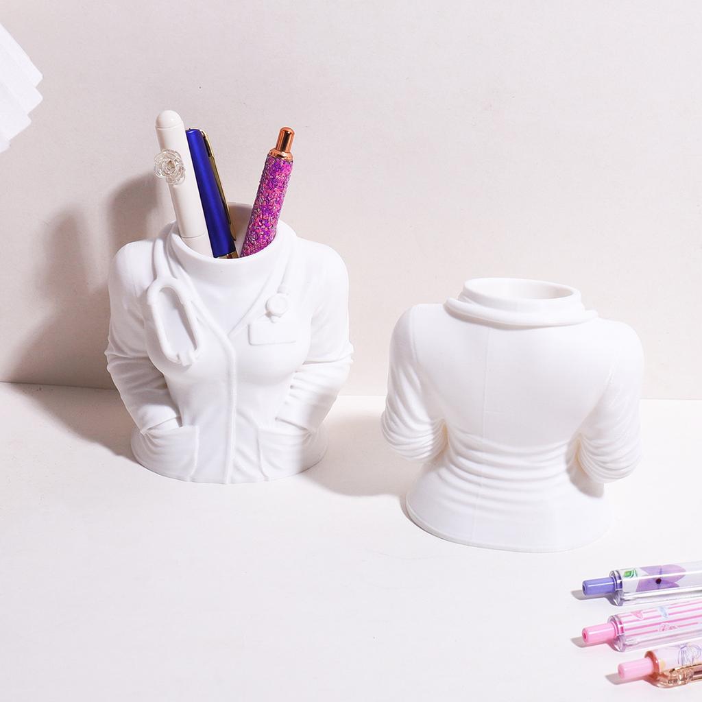 Doctor-themed pen holder desktop storage rack for study, office, and home, can hold stationery and serve as decoration cute gift