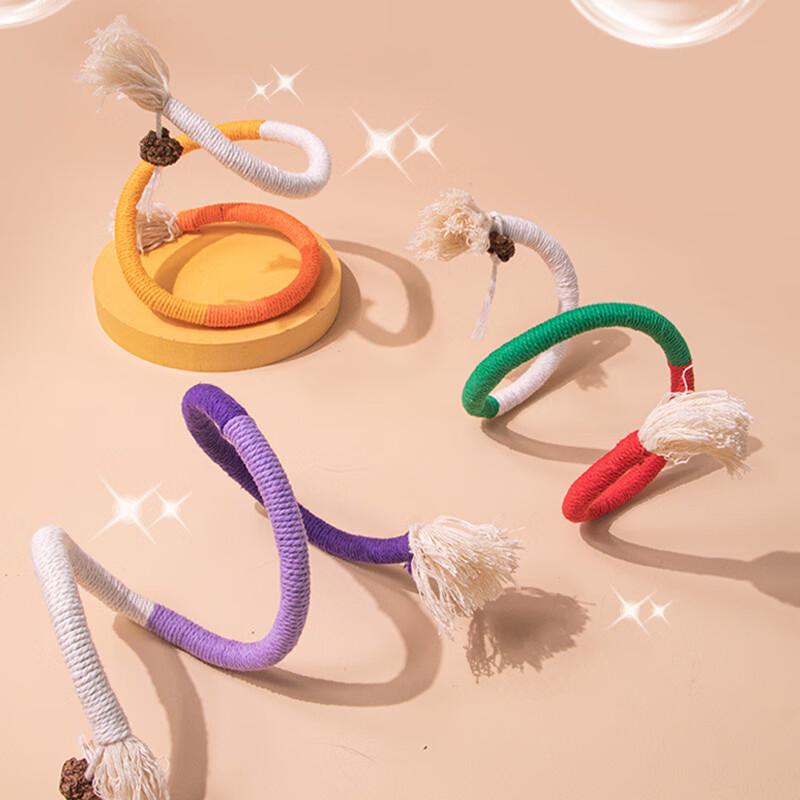 HOUYA Silent Durable Cat Chew Rope Toy (2-Pack)