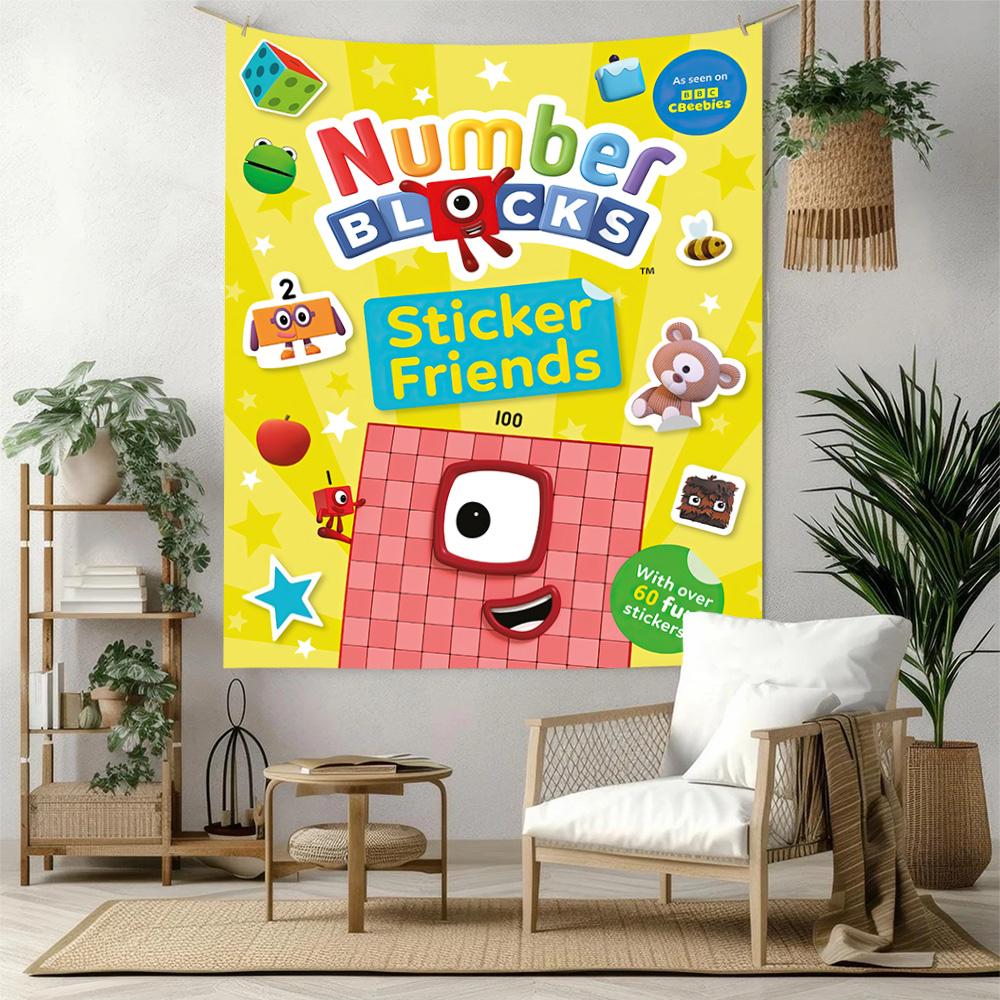 Numberblocks Wall Decor Tapestry Art For Pet Memorial Birthdaywedding Party Backdrop Family Gift