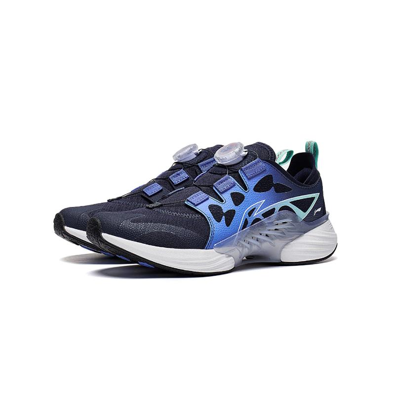 Li Ning Children Canglan 2.0 Reflective Rebound Shock Absorbing Breathable Low Top Running Shoes Kids Running Shoes Blue YKFT058-9