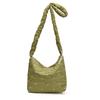 Autumn and Winter New Lightweight Cotton Clothes Bag Women's Rhombus Casual Pleated Shoulder Bag Large-capacity Commuting Messenger Bag