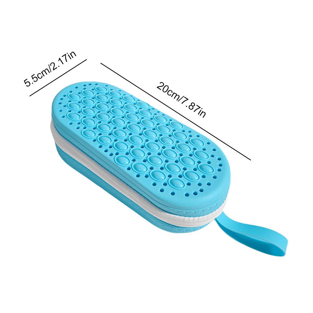 Swimming Goggles Storage Box With Drain Hole Breathable EVA Glasses Box Holder Zipper Eyeglasses Case Bag Swimming Accessories