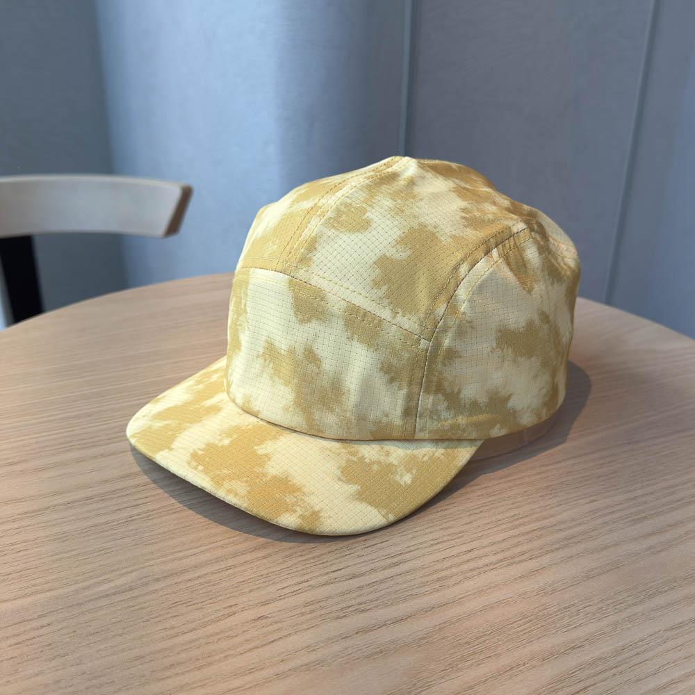 Retro Tie-dye Short-brimmed 5-panel Baseball Cap Men Women Spring Summer Travel Soft Thin Sport Running Sun Baseball Cap