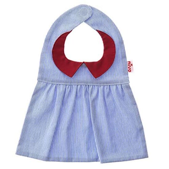 NIVA Made in Japan Baby Gift Set in a Includes and Bib for Baby Perfect for Half and Special Stylish Striped Red Collar Bib Box, Bib, Headband, Girls.