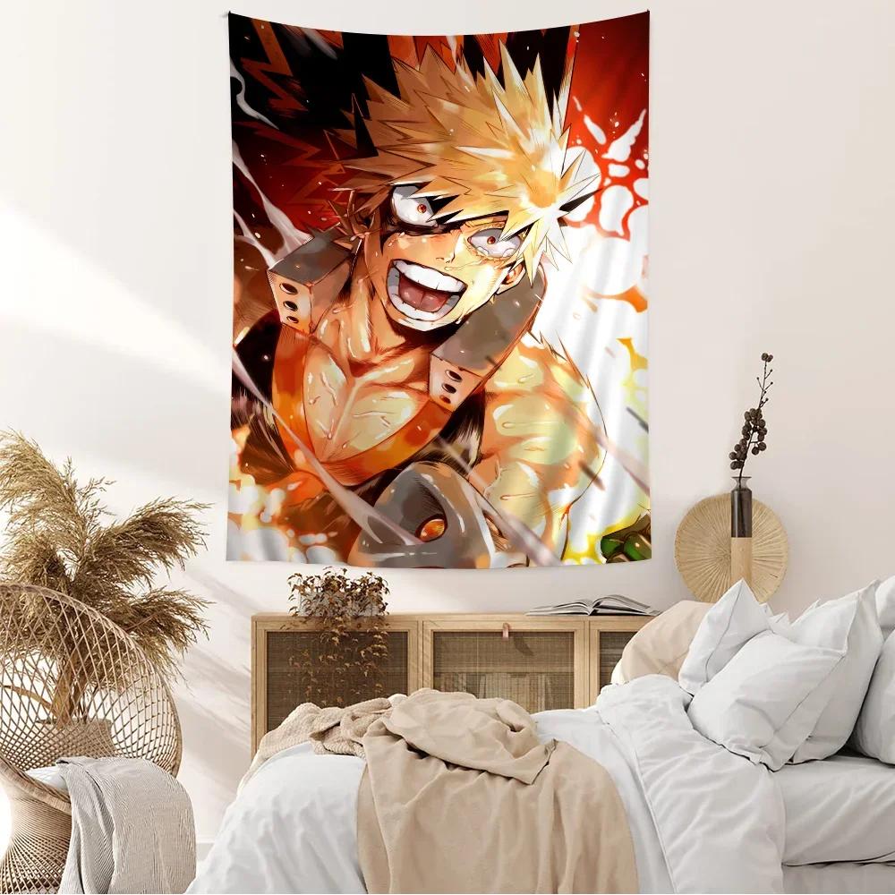 Anime BBakugo Katsuki Anime Tapestry Hanging Tarot Hippie Wall Rugs Dorm Wall Hanging Sheets