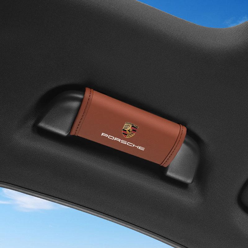 Car Leather Roof Handle Anti-Scratch Protector Mat Accessories For Porsche 911 Cayenne Panamera Macan Boxster Carrera-GT 928 944 918