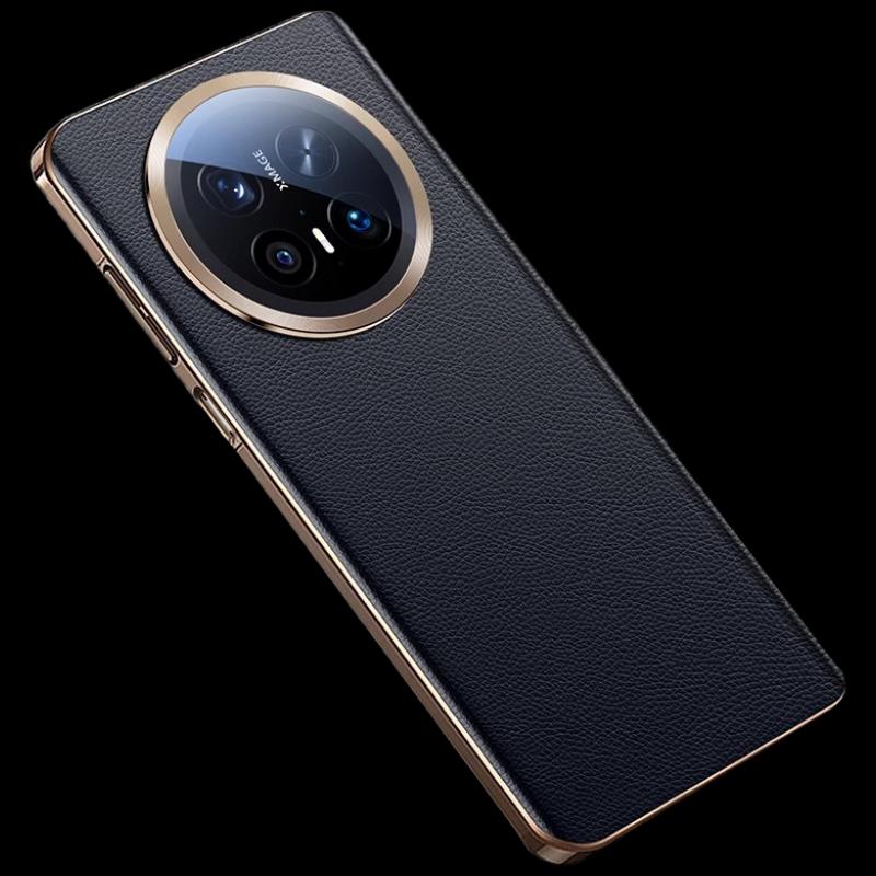 Hanno Vergoldetes Leder Ultradünne Anti-Fall Handyhülle für Huawei Mate