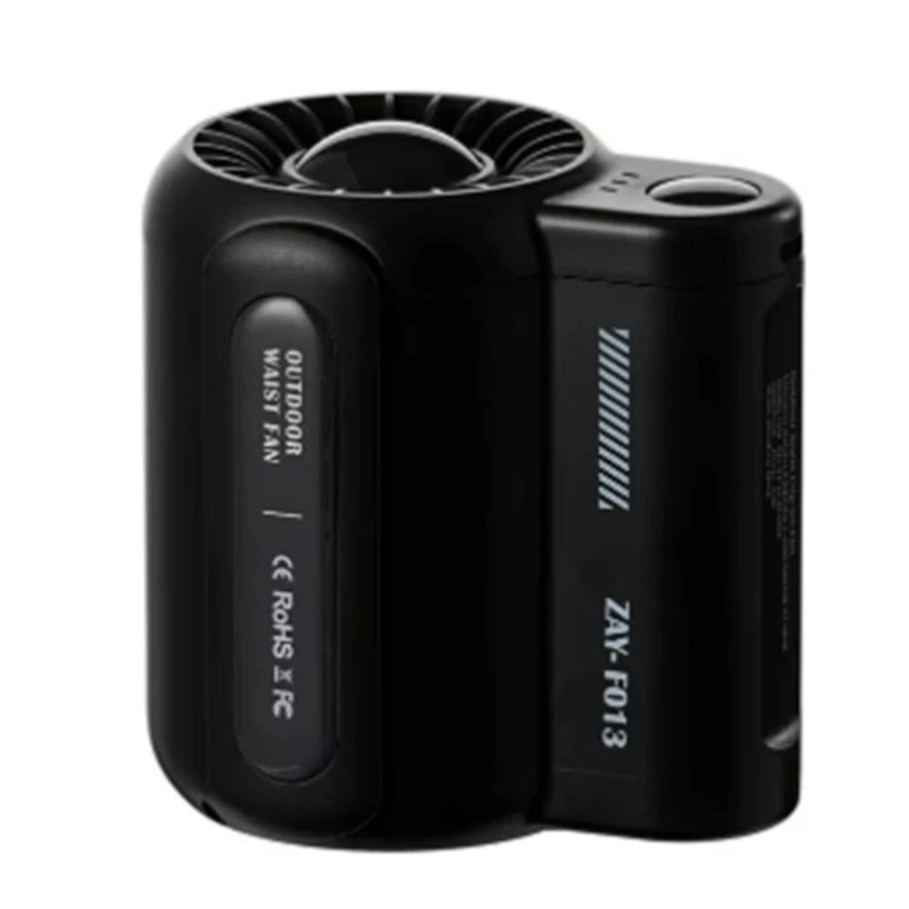 

F013 Portable Waist Clip Fan 4500mAh Hands-Free Leafless Mini USB Fan 3 Speeds Cooling Airflow For Outdoor Travel чёрный