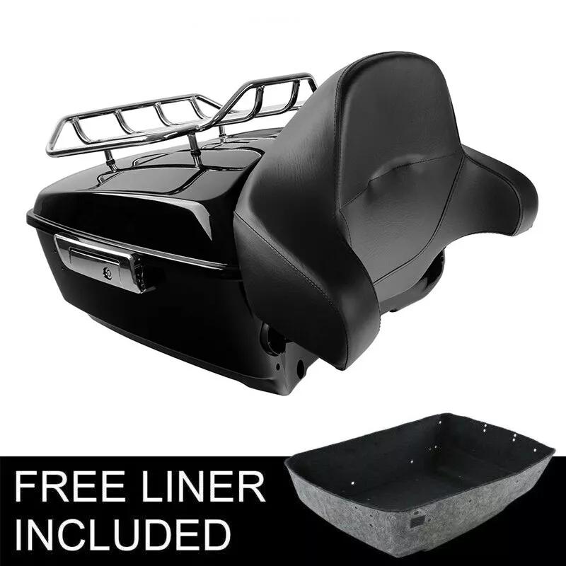 Motorcycle King Trunk Rack Backrest For Harley Touring Street Glide Road Glide 2014-2025