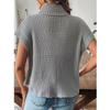 Damen Frühling Herbst Pullover und Sweater Weste Seitenknopf Dekoration Rollkragen Lässige Gestrickte Tanktops