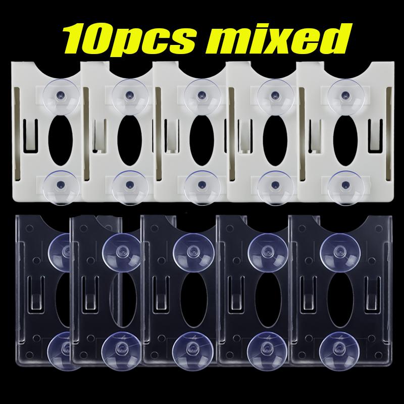 1-10pcs Car Windshield Parking ID Transparent Protective Card Holder Auto Cards Holders Tickets Suction Cup Clip Fastener Clips