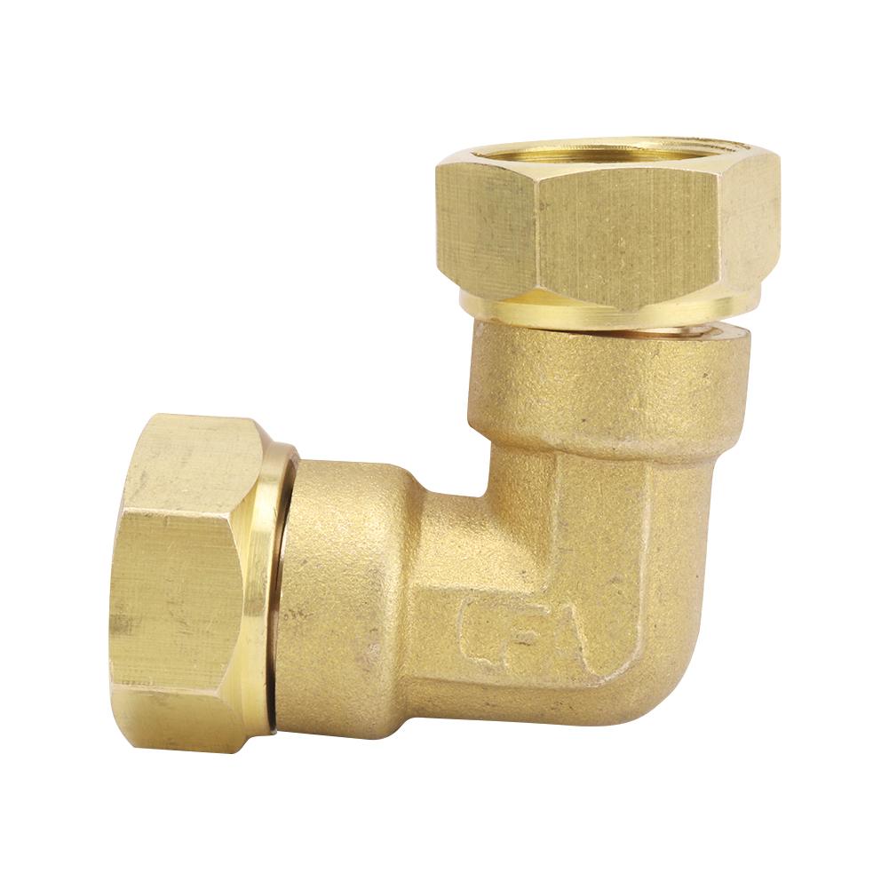 Schwenkgelenk 1/2" Innengewinde/Außengewinde 90 Grad Messing Winkelrohrfitting Verbinder Gelenk für Wasser Kraftstoff Adapter