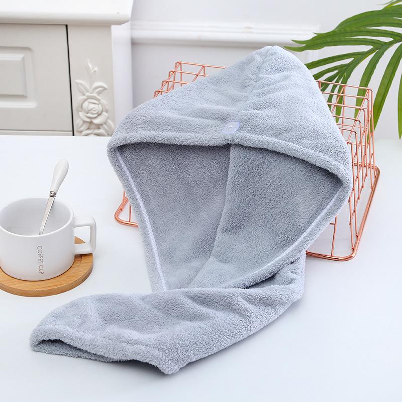 Super Absorbent Hair Turban Thick Coral Fleece Microfiber Hair Towel Wrap for Women Quick Dry Bath Hat