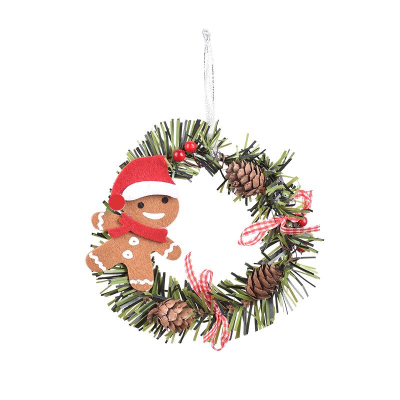 Christmas Wreath & Tree PVC Ornaments: Snowman, Reindeer, & Pine Cone Design