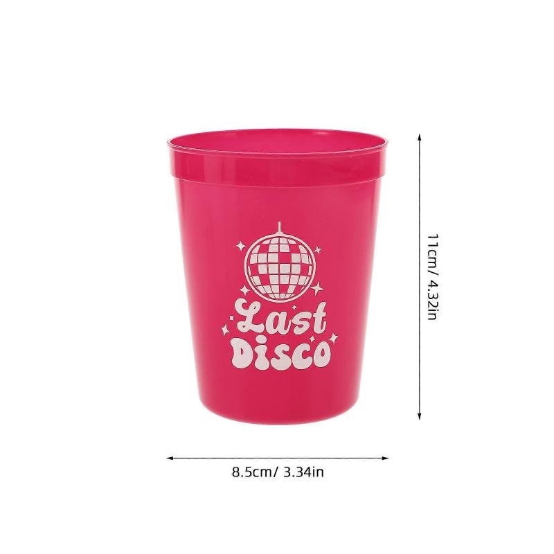 Disco Party Beverage Cups Plastic Cups for Storage Use 10Pcs