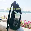 22 OZ 2 in 1 Misting Water Bottle Large Ccity Wide Mouth Leak Proof Green for Mountaineering Gym Cycling Sports Activities