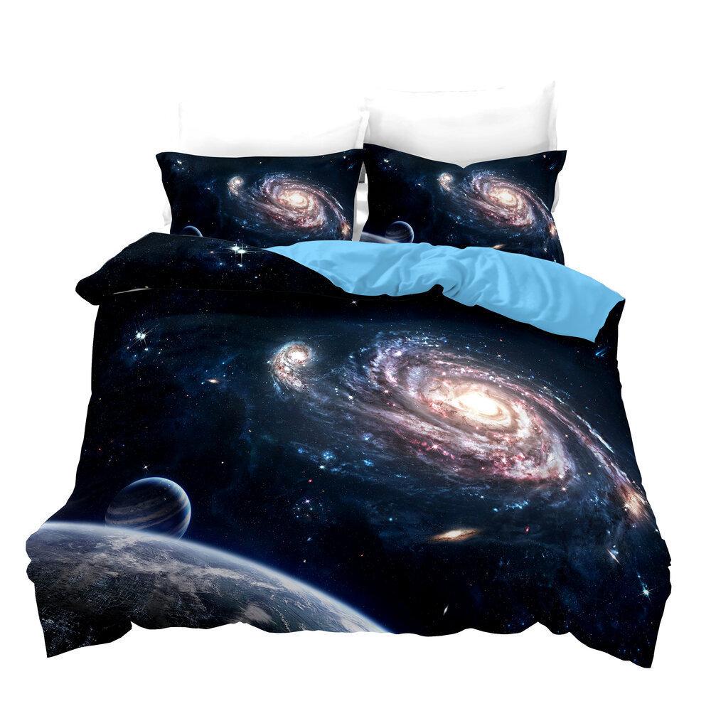 Thickened And Sanded, Three-Piece Quilt Cover Printing 3D Digital