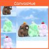Adorable Cute Capybara Plush Toy Keychain With Bubble Blowing Features In Pink Green And Light Brown