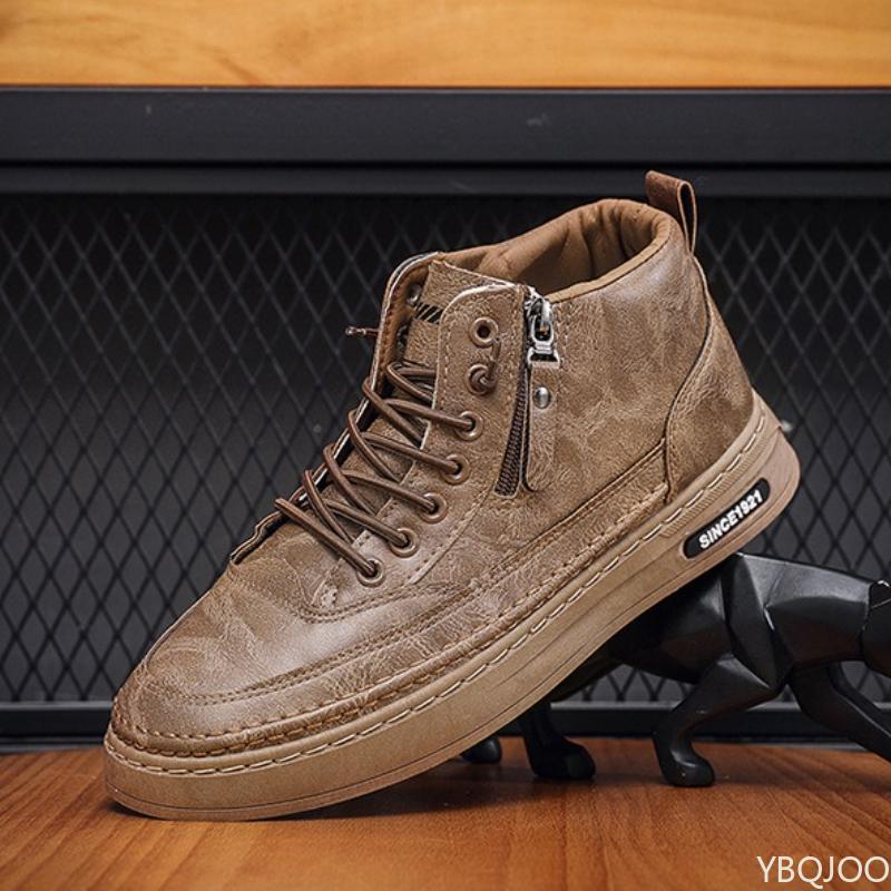 Men's shoes Spring Autumn new high top casual board shoes trend versatile black sports casual simple comfortable shoes for men