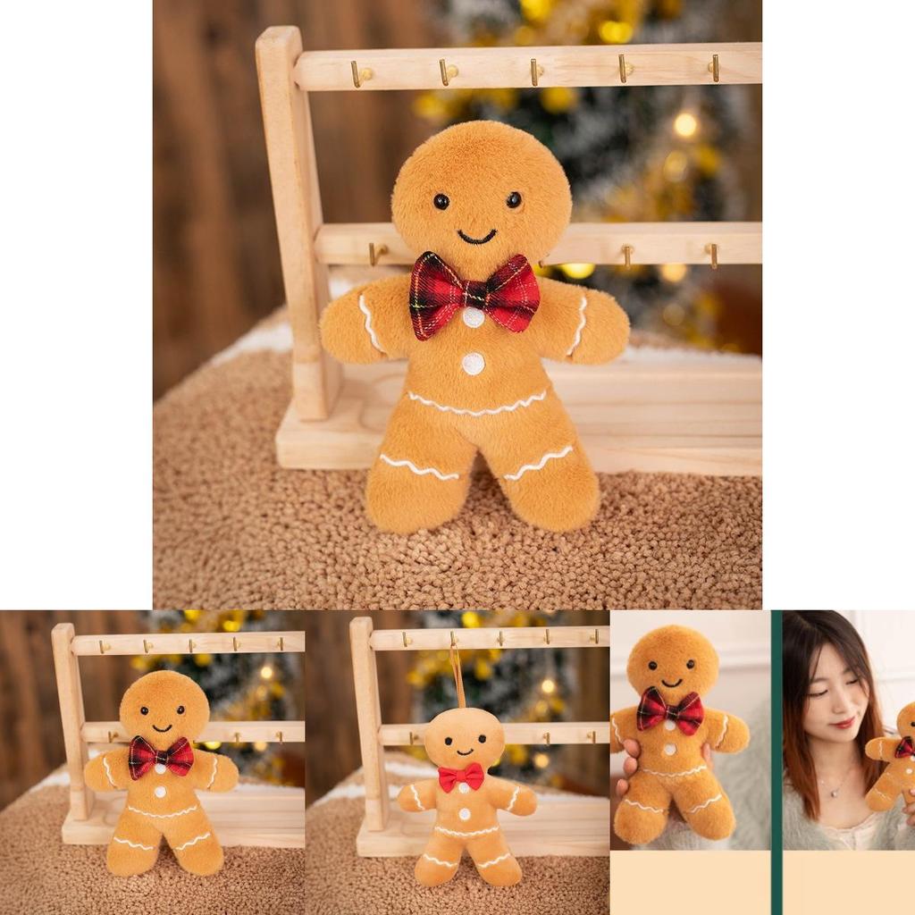 Cute Gingerbread Man Plush Doll Keychain Perfect For Holiday Decorations And Gifts