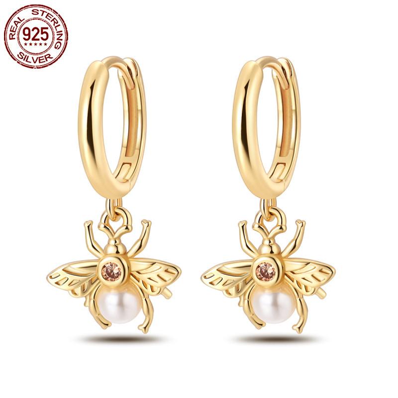 Women's Earrings Original S925 Silver Star Ladybug, Koi Earrings Suitable For Party Couple Gifts Fashion New Products