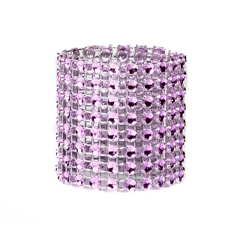 10Pcs Napkin Rings Silver Gold Rhinestone Bows Holder Ring Serviette Buckles Wedding Event Decoration Party Supplies