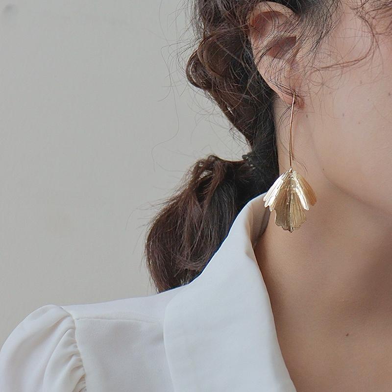 

DIMANAF 2023, серьги Four Seasons, ретро-аксессуар, длинные серьги в этническом стиле с листьями, простые аксессуары, серьги 411