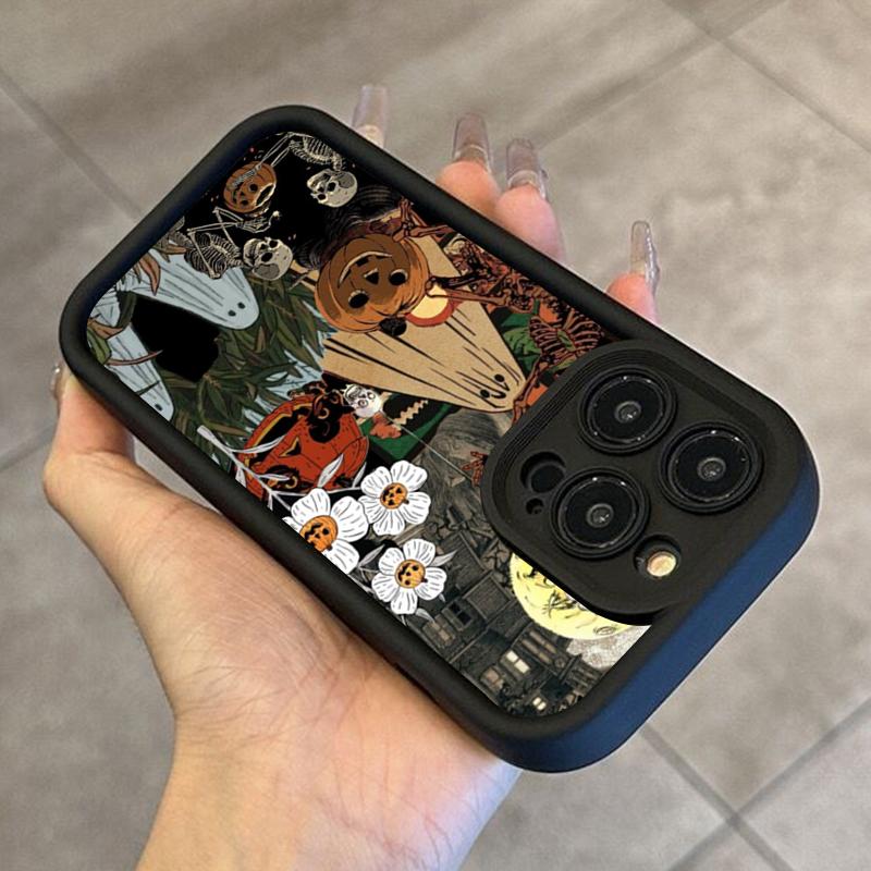 Halloween White Ghost Among Flowers Pattern Phone Case For Xiaomi 14T Pro 13 12 11 Lite 5G 14 13 13T 12T Shockproof Bumper Cover
