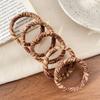 Pack of 5pcs High Elasticity Leopard Print Hair Ties Gentle Nonslip Fabric Hair Bands For Women Girls Daily Styling