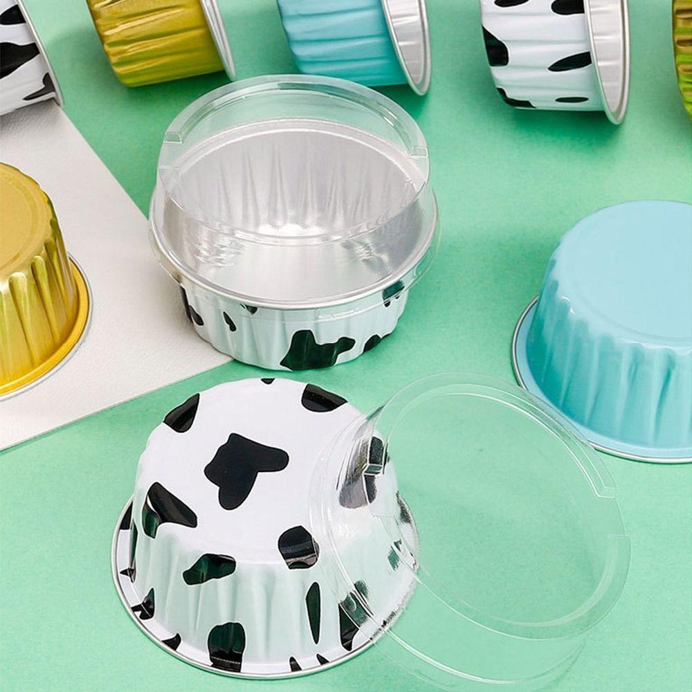 10 stycken återanvändbara aluminiumfolieformar koppar puddingform kakform airfryer folielåda liten bakplåt foliekoppar bakverktyg