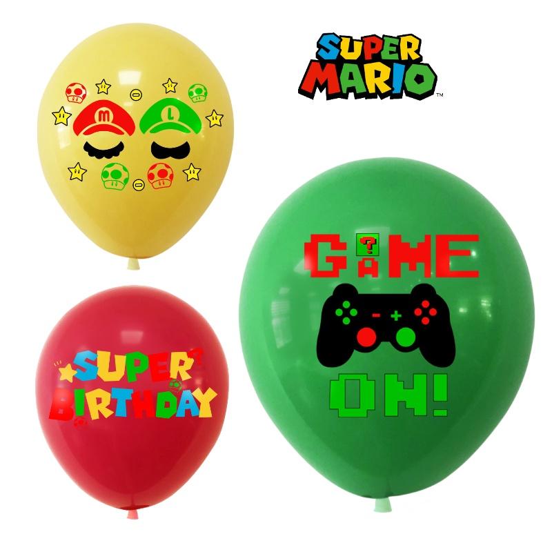 Popular Mario Latex Balloons For Cross-border Sales Super Mario Themed Party Decorations