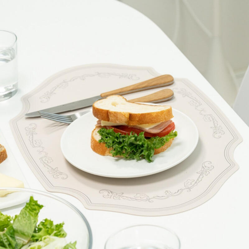 Platinum Silicone Dining Table Mat Amabile Oatmeal Beige