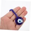 Tofficu Turkish Glass Nazar Boncuk 6-Piece Set Blue Eye Pendant 2.5cm Evil Eye Hanging Wall Charm Interior Home Decor