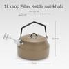 Outdoor 304 Stainless Steel Kettle Picnic Teapot Coffee Pot with Spout 1L