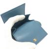 CELINE Triomphe Compact Wallet Tri-fold Wallet Leather blue/GoldHardware